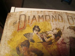 Vintage The Diamond Dyes Tin Litho Sign 21 X 17 Inches 2