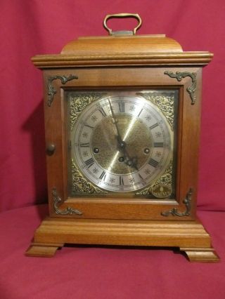 Vintage Hamilton Mantle Clock.  Key Wind,  Walnut Case,  Chiming