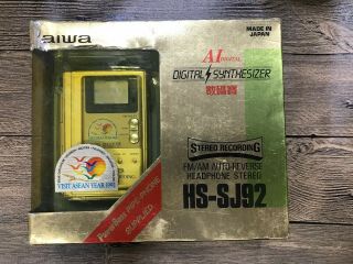 Rare Aiwa Hs - Sj92 Radio Cassette Player Nib