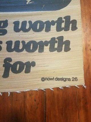 Rare W.  C.  Fields Quote Bamboo Tapestry Wall Hanging Vintage 2