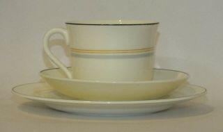 Vintage Cunard Steamship Cup & Saucer W/ Dessert Plate Queen Mary By Foley China