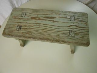 Vintage Well Made Mortise & Tenon Milking Step Stool Painted Mission Primitive