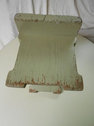 Vintage Well Made Mortise & Tenon Milking Step Stool Painted Mission Primitive 6