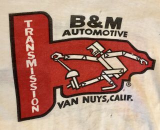 Vtg 1970’s Russell B & M Automotive Transmission Van Nuys Racing T Shirt Med