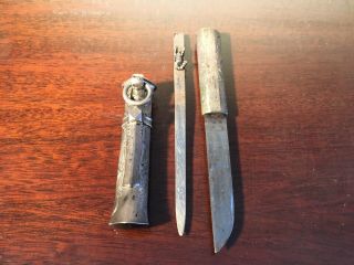 Vintage Knife Top Non Metallicblade Is Metallic Dagger With Sheath Non Metallic