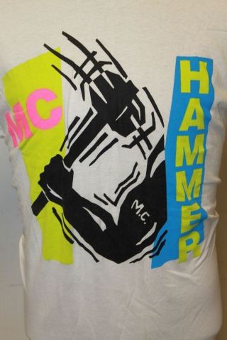 Screen Stars Rare 1989 Mc Hammer Turn This Mutha Out Rap Hip - Hop Concert Shirt