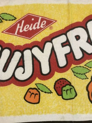 Vtg 1960 ' s 70 ' s Retro Jujyfruits Heide Beach Towel Novelty Towel Large 3