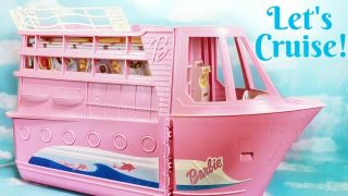 Barbie Cruise Ship Large Pink Dream Boat Dance Party Yacht Vintage Large Mattel