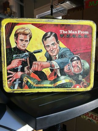 1966 The Man From U.  N.  C.  L.  E.  Vintage Metal Lunch Box W/out Thermos
