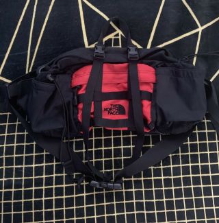 North Face Lumbar Red Waist Pack Fanny Pack Vintage