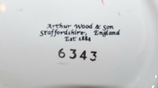 Vintage Arthur Wood Porcelain Teapot Floral 6343 With Gold Trim Made In England 3