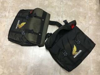 Rare Vintage 1980s Honda Motorcycle Insulated Pannier Saddlebags Luggage 80s