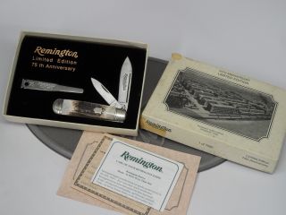 Vintage Remington R106 75th Anniversary Silver Bullet Folding Jack Knife NOS 3