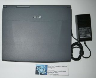Toshiba Tecra 8000 Laptop Pentium Ii 233mhz 192 Mb Ram Vintage Cd Rom Floppy