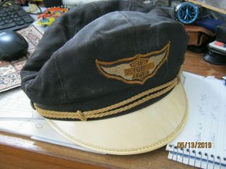 Vintage Harley Davidson Captains Hat Cap