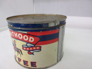 VINTAGE KNIGHTHOOD BRAND COFFEE TIN ADVERTISING COLLECTIBLE GRAPHICS 950 - Y 3