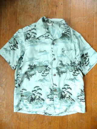 Vintage 1970’s Hawaiian Shirt Island Fashions Made In Hawaii 100 Rayon