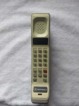 Vintage Rare Motorola 8000 - White Brick Cell Phone