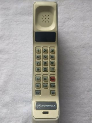 Vintage Rare Motorola 8000 - White Brick Cell Phone 6