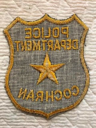 OLD VINTAGE COCHRAN police patch california 2