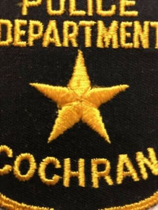 OLD VINTAGE COCHRAN police patch california 3