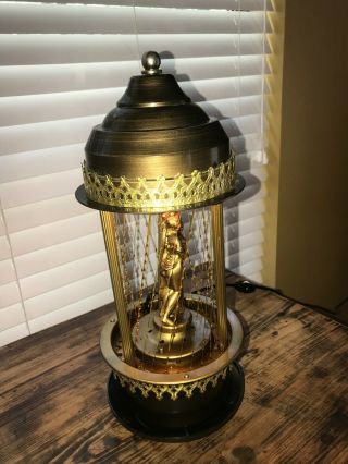 Vintage Greek Goddess Mineral Oil Rain Motion Drip Lamp 15 " Tall