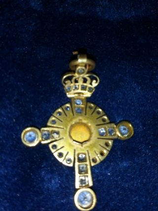 RARE 18th Century French Masonic Rosicrucian Vermeil w/ Crystals Jewel Medal 4