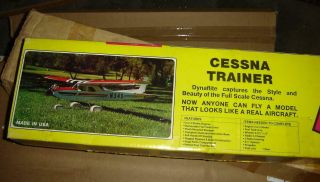 Dynaflite Cessna Trainer Rc Airplane Kit,  Discontinued Rare Vintage