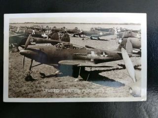 Bell P - 39 Airacobra Pursuit Wwii Era Photo Postcard San Antonio Texas Squadron