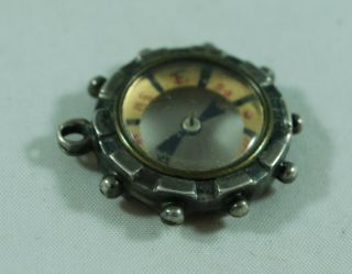 Victorian Silver Compass Pendant P & T Birmingham 1888 2.  5cm 4g A708217 2