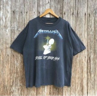 Vtg 1980s Metallica Metal Up Your Ass T Shirt Xl