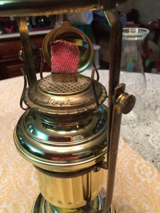 Vintage Oil Burning Brass Kerosene Lamp HOMCO Interior Wall Hung Or Table Lamp 3