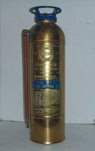 Empty Vintage Brass American Lafrance - Foamite Co.  Fire Extinguisher