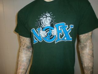 Vtg 90s Nofx Concert T Shirt Punk In Drublic Soul Doubt Tour 93 Rock Green Flaw