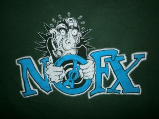 vtg 90s NOFX CONCERT T SHIRT Punk In Drublic SOUL DOUBT TOUR 93 Rock Green Flaw 2