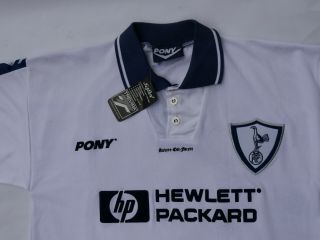 And Unworn Vintage Tottenham Hotspur Home Football Shirt Pony 1995 - 97 Large