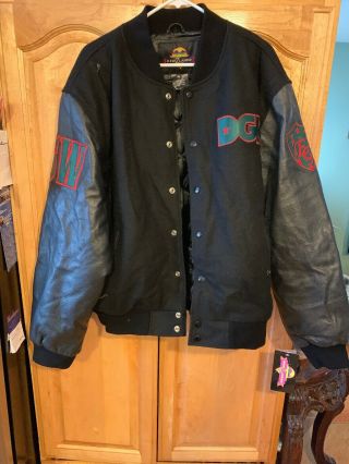 Rare Stevie Williams Black Dgk Leather Jacket - Xl