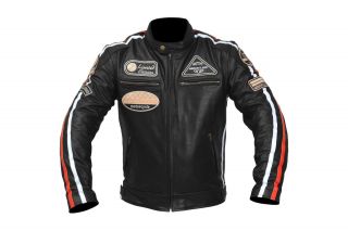 Leather Vintage Retro Style Motorcycle Motorbike Ce Armoure Protection Jacket