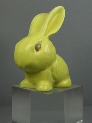 Large Vintage Sylvac Big Eared Snub Nosed Bunny Rabbit Rare Lemon Yellow 1026
