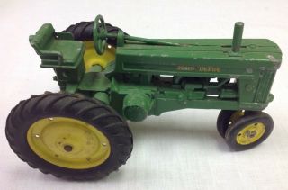 Antique Vintage Cast John Deere Toy Tractor; Approx 9 " X 5 1/2 "