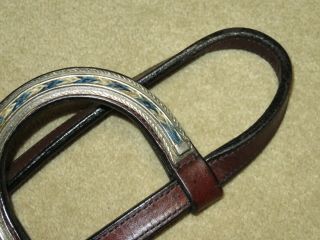 VINTAGE CIRCLE Y One Ear Headstall Bridle with ALPACA SILVER & HORSE HAIR ACCNTS 3