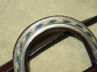 VINTAGE CIRCLE Y One Ear Headstall Bridle with ALPACA SILVER & HORSE HAIR ACCNTS 4