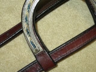 VINTAGE CIRCLE Y One Ear Headstall Bridle with ALPACA SILVER & HORSE HAIR ACCNTS 5