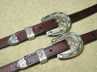VINTAGE CIRCLE Y One Ear Headstall Bridle with ALPACA SILVER & HORSE HAIR ACCNTS 6