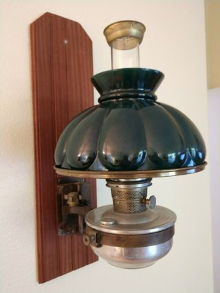 Vintage Aladdin Railroad Caboose Oil Lamp Model C W/suspension Wall Mount,  Shade