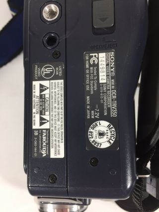 Vtg Sony Digital Video Camera Handycam Recorder DCR - TRV350 w/ Travel Bag 8