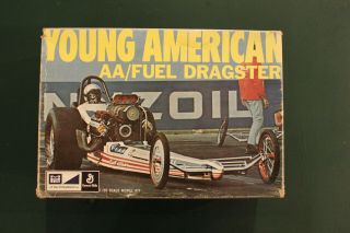 Vintage Mpc Carl Casper " S Young American Aa/fuel Dragster Model Kit 1 - 0750 - 225