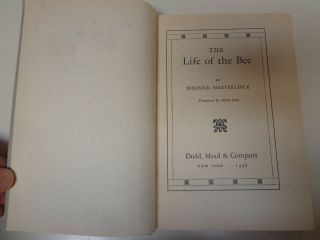SIGNED Maurice Maeterlinck - The Life of the Bee 1946 Maurice Maeterlinck RARE 8
