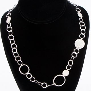 Sterling Silver - Italy Milor Chain Link 40 " Extra Long Necklace - 32.  5g