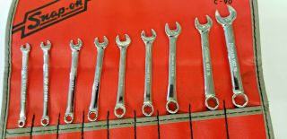 Vintage SNAP ON C - 90,  9 Piece SAE 6 Point Ignition Wrench Set 1/8 